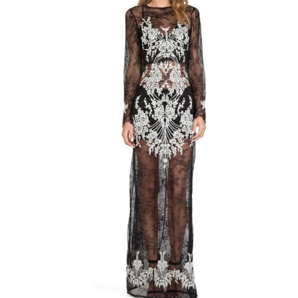 NWT For Love & Lemons Lacey Dreams Maxi Dress